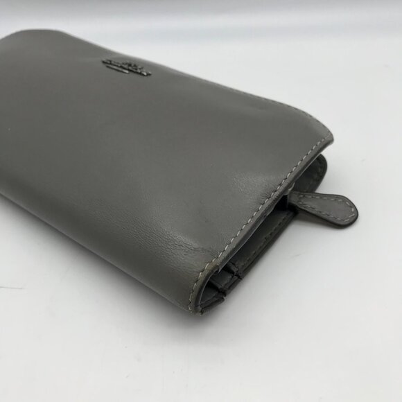 Coach Gray Leather Skinny Long Wallet - Picture 6 of 10